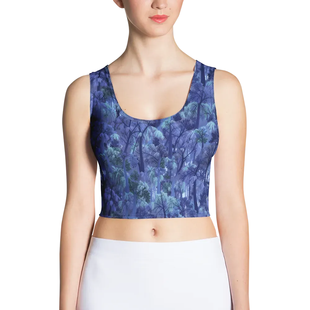 Moonlit Canopy on Crop Top — Front