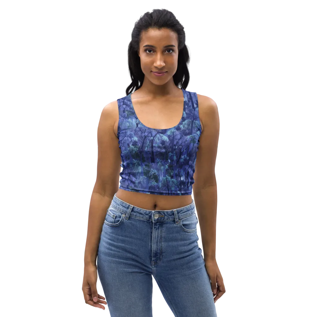 Moonlit Canopy on Crop Top — Front