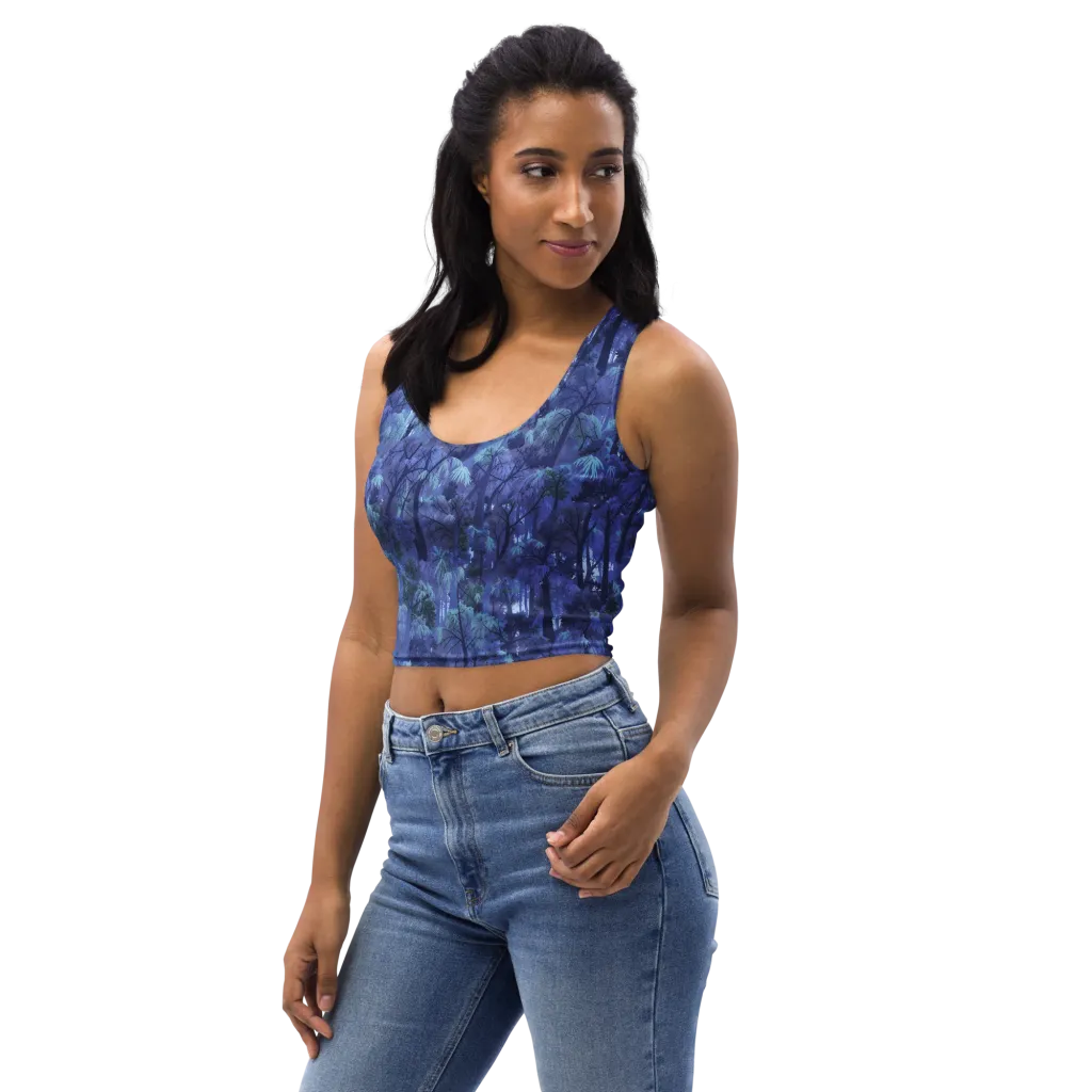 Moonlit Canopy on Crop Top — Left Front