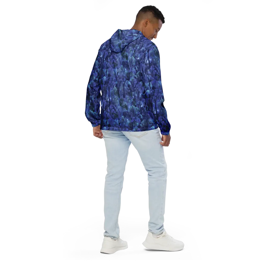Moonlit Canopy on Men's Windbreaker — Back