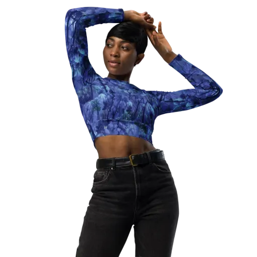 Moonlit Canopy on a Long Sleeve Crop Top