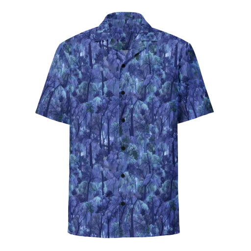 Moonlit Canopy on a Button Shirt