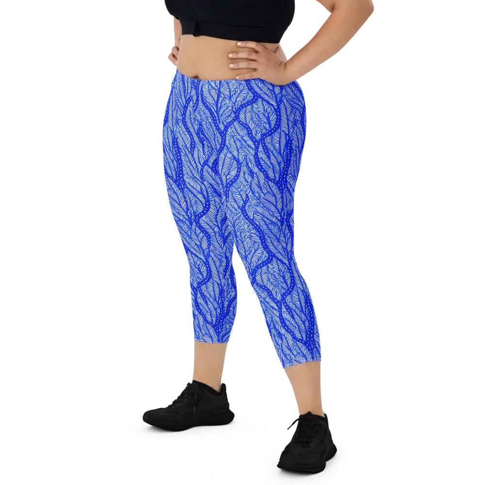 Bluevine Reverie on Capri Leggings — Front