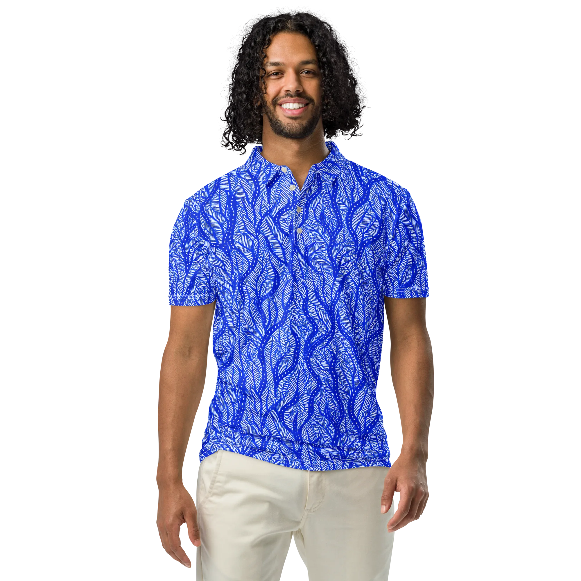 Bluevine Reverie on Men's Slim Fit Polo Shirt — Front