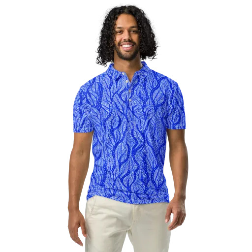 Bluevine Reverie on a Men's Slim Fit Polo Shirt