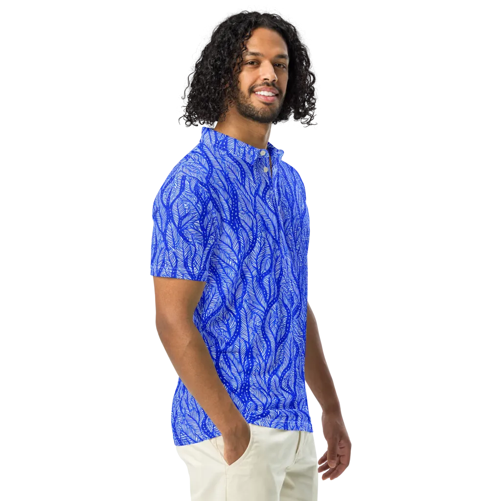 Bluevine Reverie on Men's Slim Fit Polo Shirt — Right Front