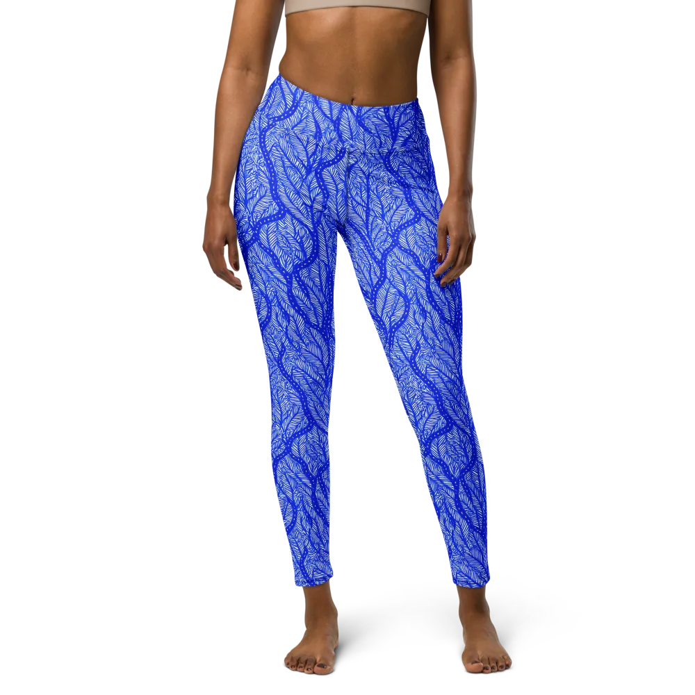 Bluevine Reverie on Yoga Leggings — Front