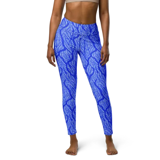 Bluevine Reverie on a Yoga Leggings