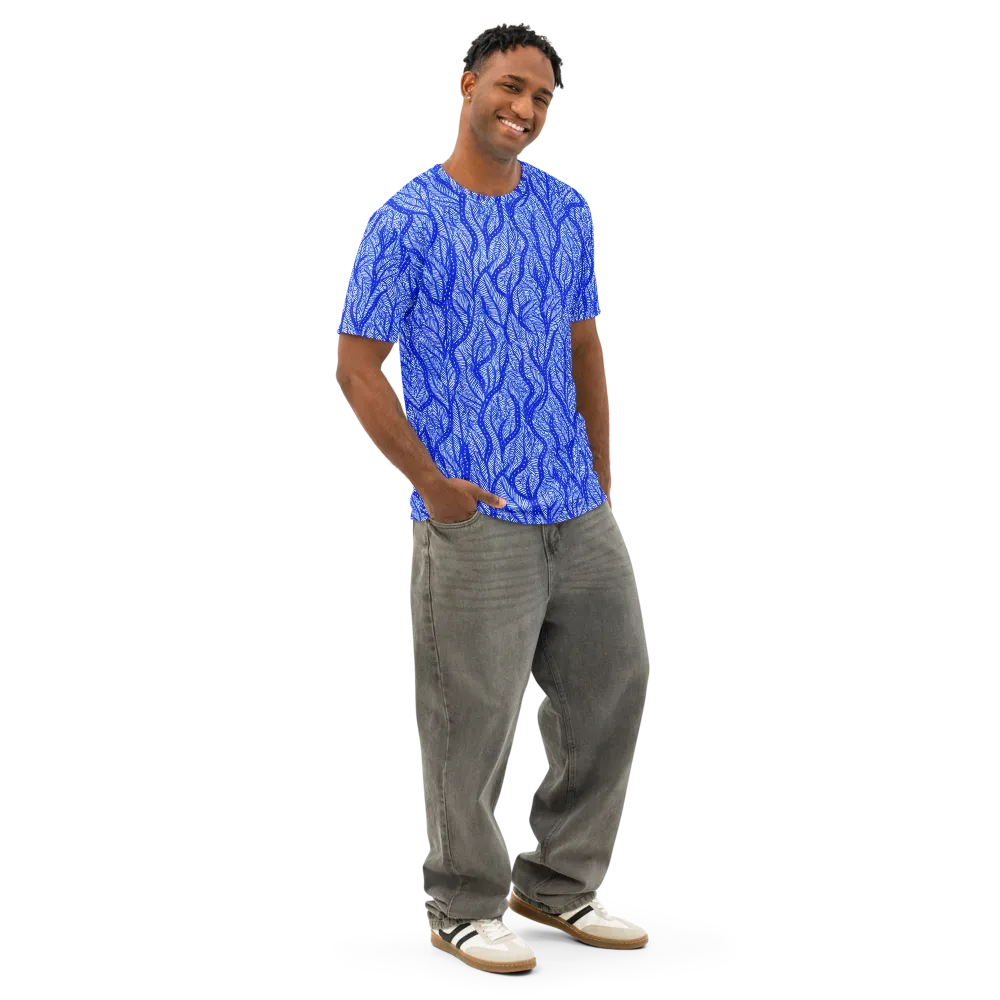 Bluevine Reverie on Men's Cotton Crew Neck T-Shirt — Right Front