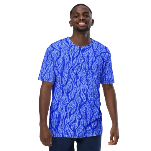 Bluevine Reverie on a Men's Crew Neck T-Shirt