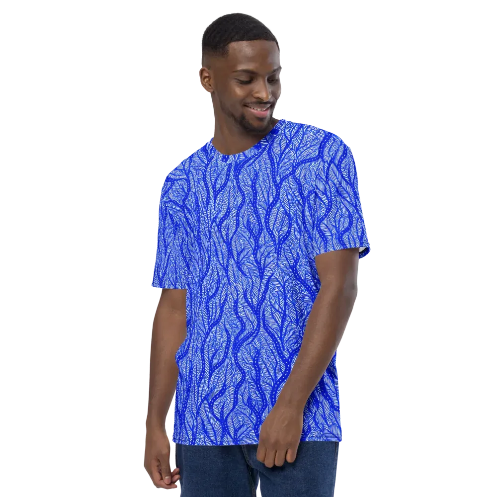 Bluevine Reverie on Men's Crew Neck T-Shirt — Left