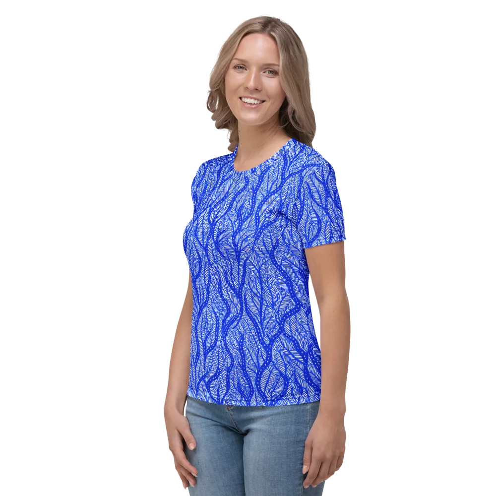 Bluevine Reverie on Women's Crew Neck T-Shirt — Left