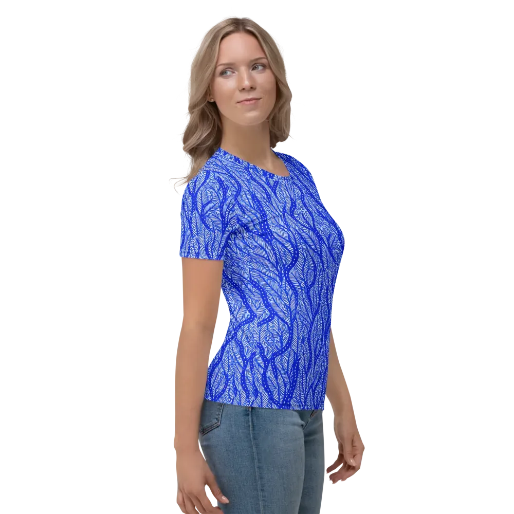 Bluevine Reverie on Women's Crew Neck T-Shirt — Right