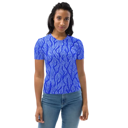 Bluevine Reverie on a Women's Crew Neck T-Shirt