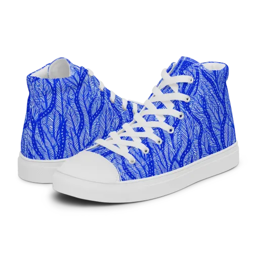Bluevine Reverie on a Women's High Top Canvas Shoes