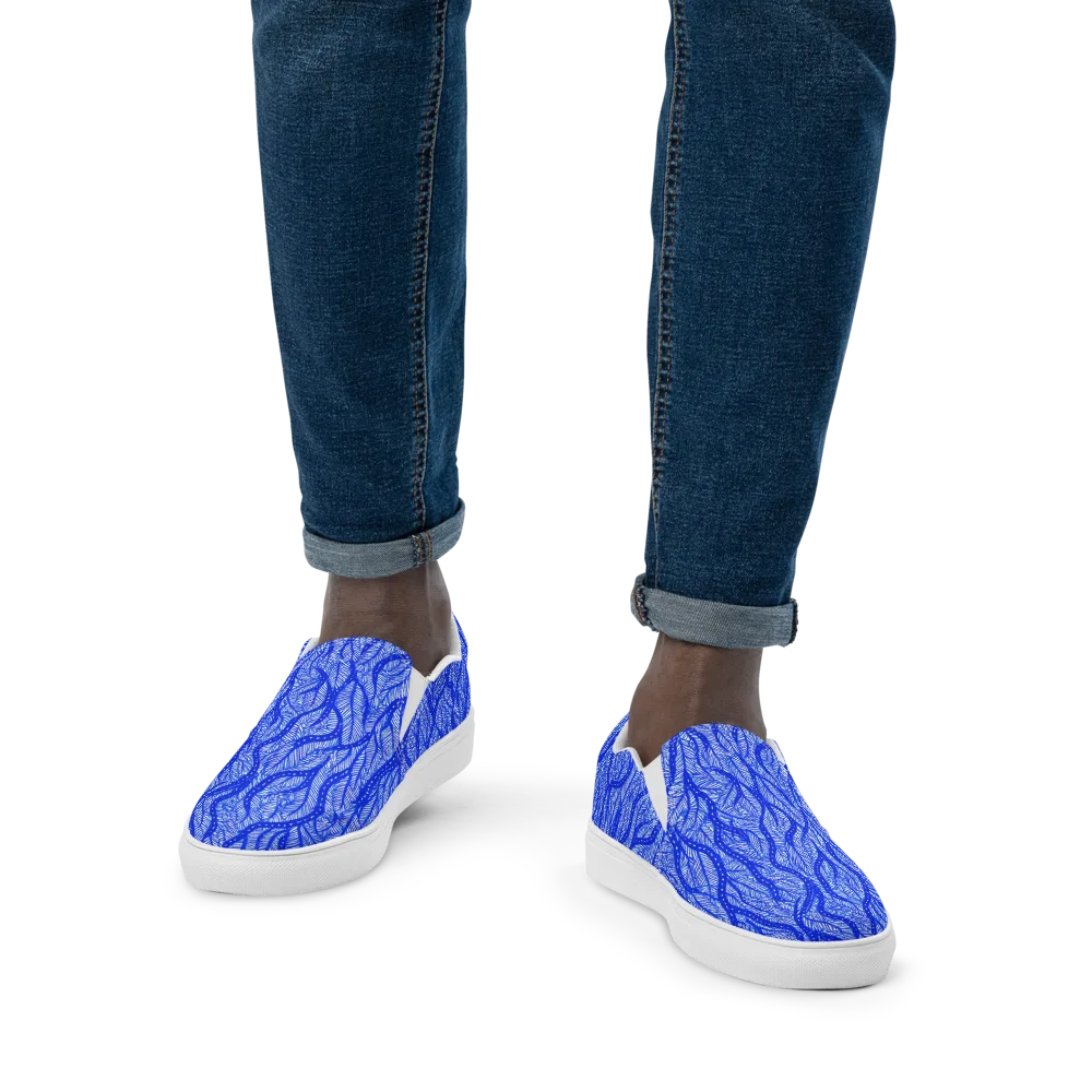 Bluevine Reverie on Men's Slip-On Canvas Shoes — Front