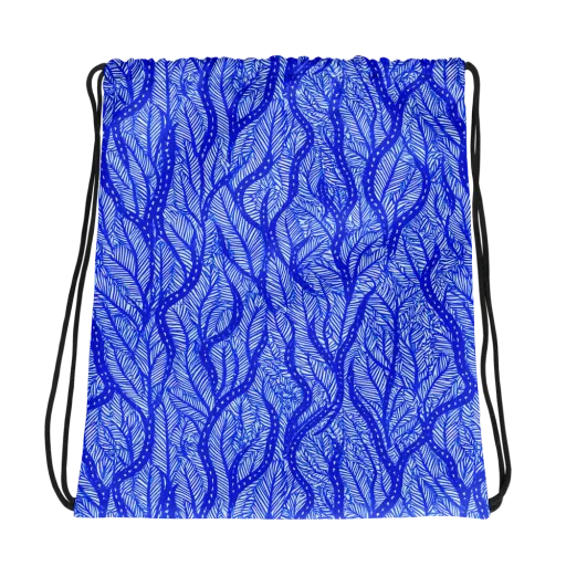 Bluevine Reverie on a Drawstring Bag