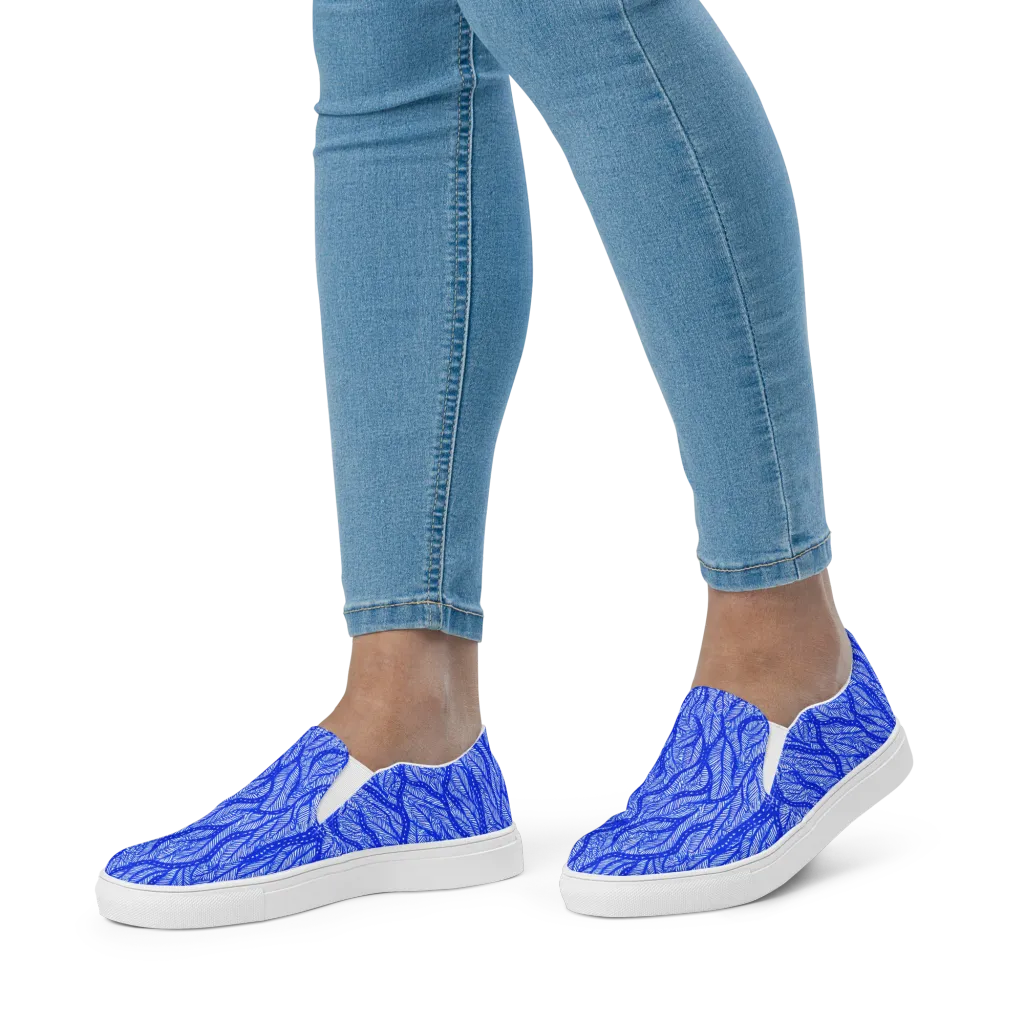 Bluevine Reverie on Women's Slip-On Canvas Shoes — Front