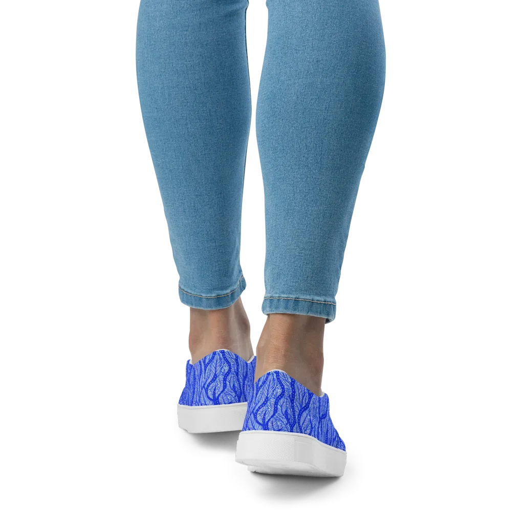 Bluevine Reverie on Women's Slip-On Canvas Shoes — Back