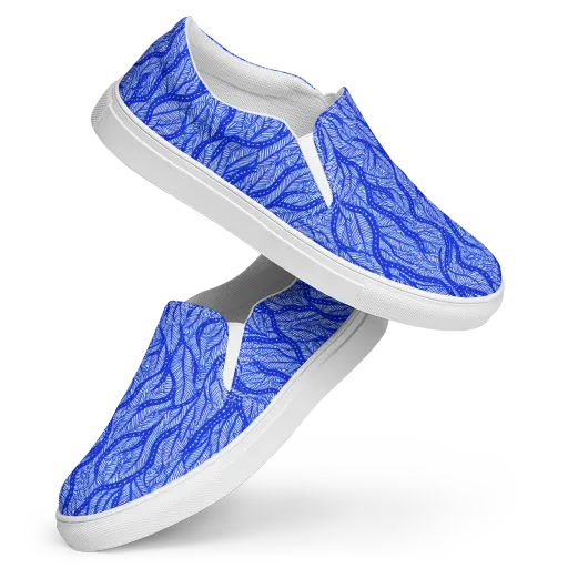 Bluevine Reverie on a Women's Slip-On Canvas Shoes