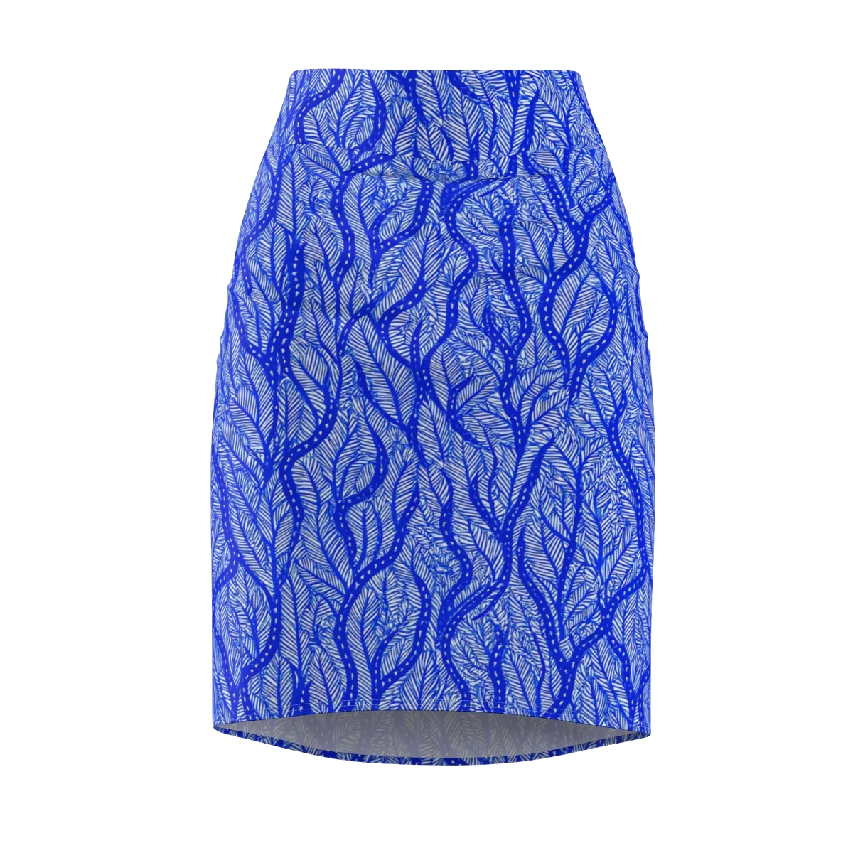 Bluevine Reverie on Pencil Skirt — Front