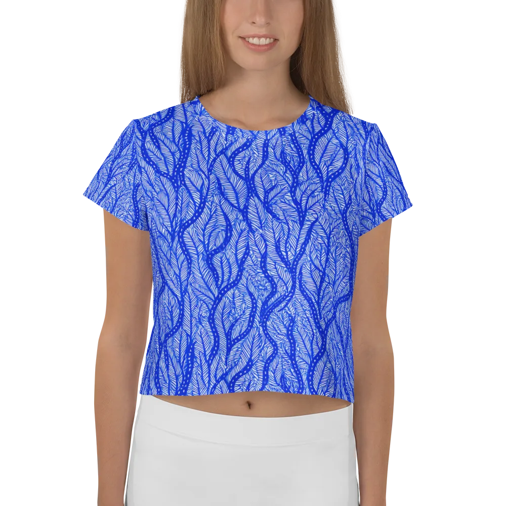 Bluevine Reverie on Crop Tee — Front