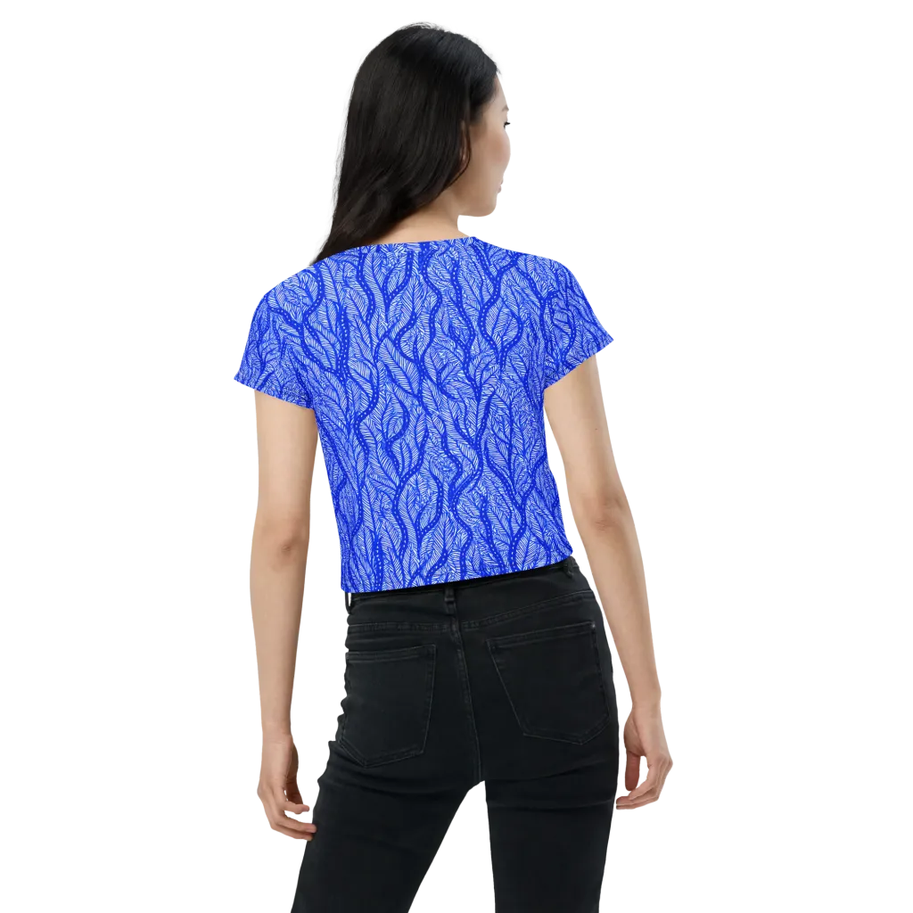 Bluevine Reverie on Crop Tee — Back