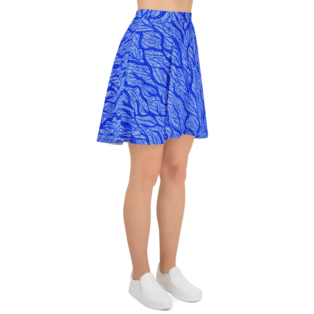 Bluevine Reverie on Skater Skirt — Right