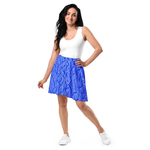 Bluevine Reverie on a Skater Skirt