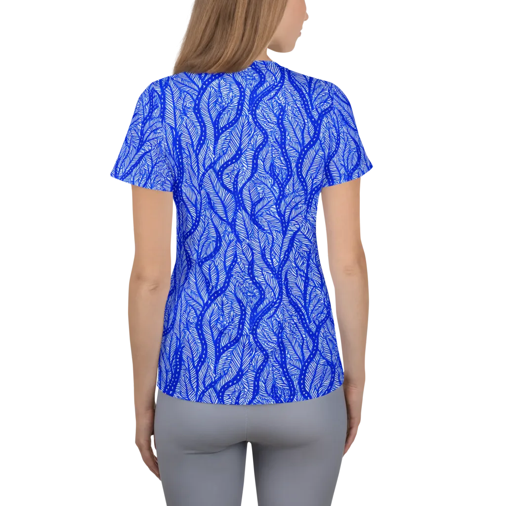 Bluevine Reverie on Women's Athletic T-Shirt — Back