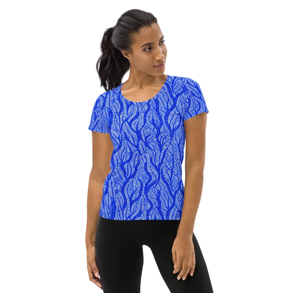 Bluevine Reverie on Women's Athletic T-Shirt — Front