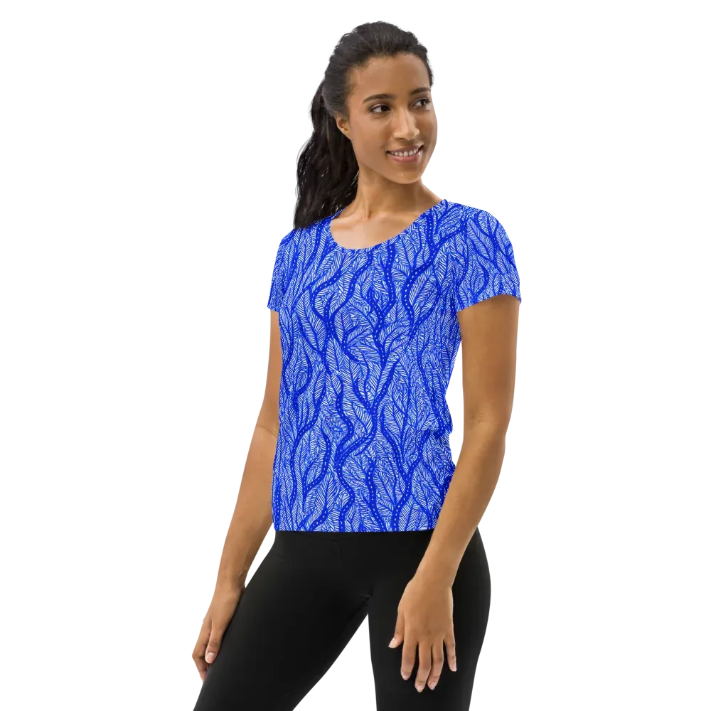 Bluevine Reverie on Women's Athletic T-Shirt — Left