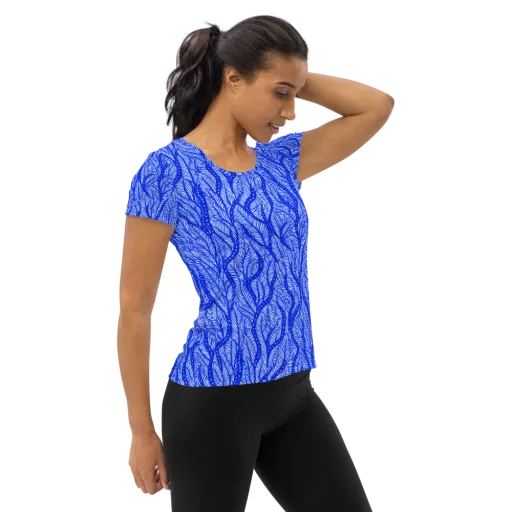 Bluevine Reverie on a Women's Athletic T-Shirt