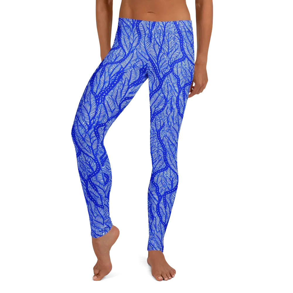 Bluevine Reverie on Leggings — Front