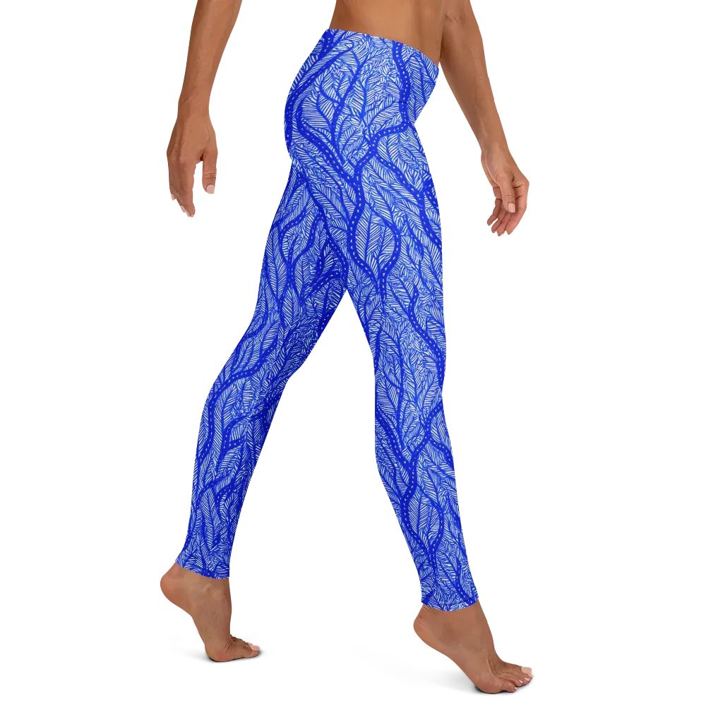 Bluevine Reverie on Leggings — Right