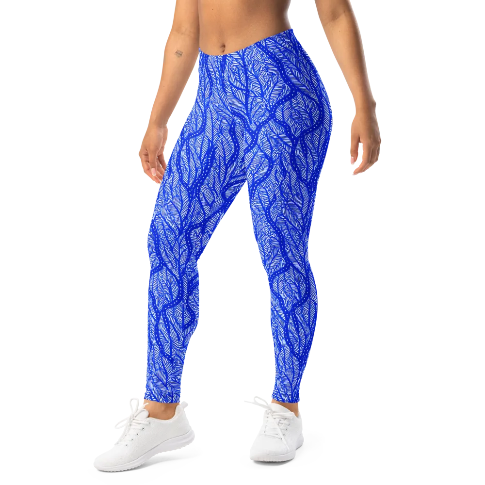 Bluevine Reverie on Leggings — Left Front
