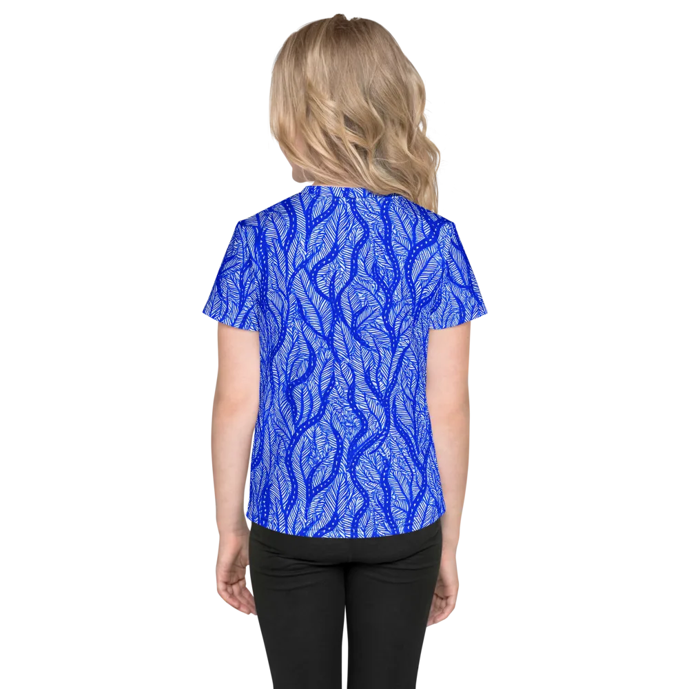 Bluevine Reverie on Kids Crew Neck T-Shirt — Back