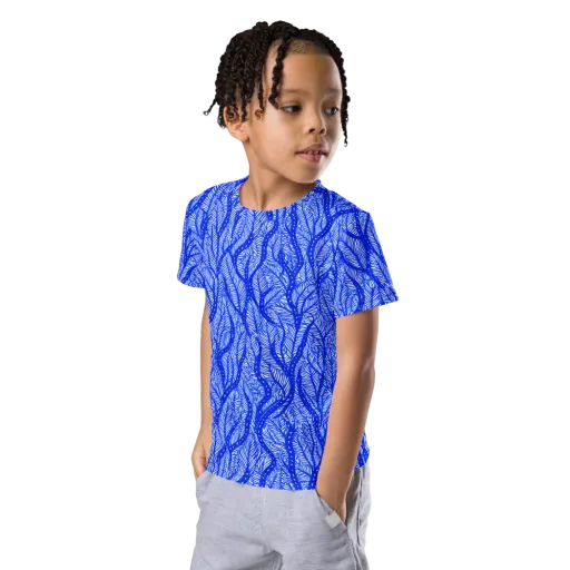 Bluevine Reverie on a Kids Crew Neck T-Shirt