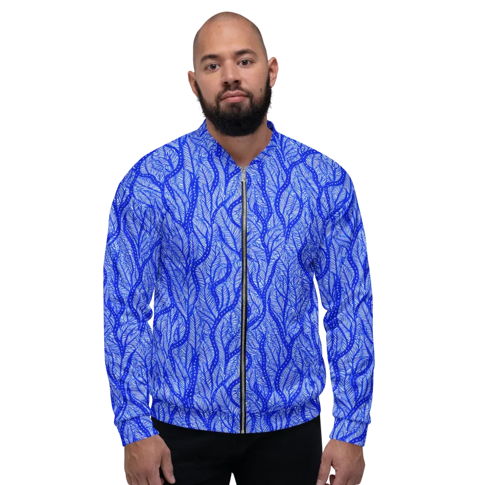 Bluevine Reverie on Bomber Jacket — Front