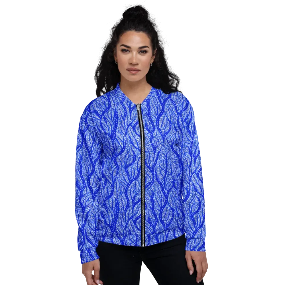 Bluevine Reverie on Bomber Jacket — Front