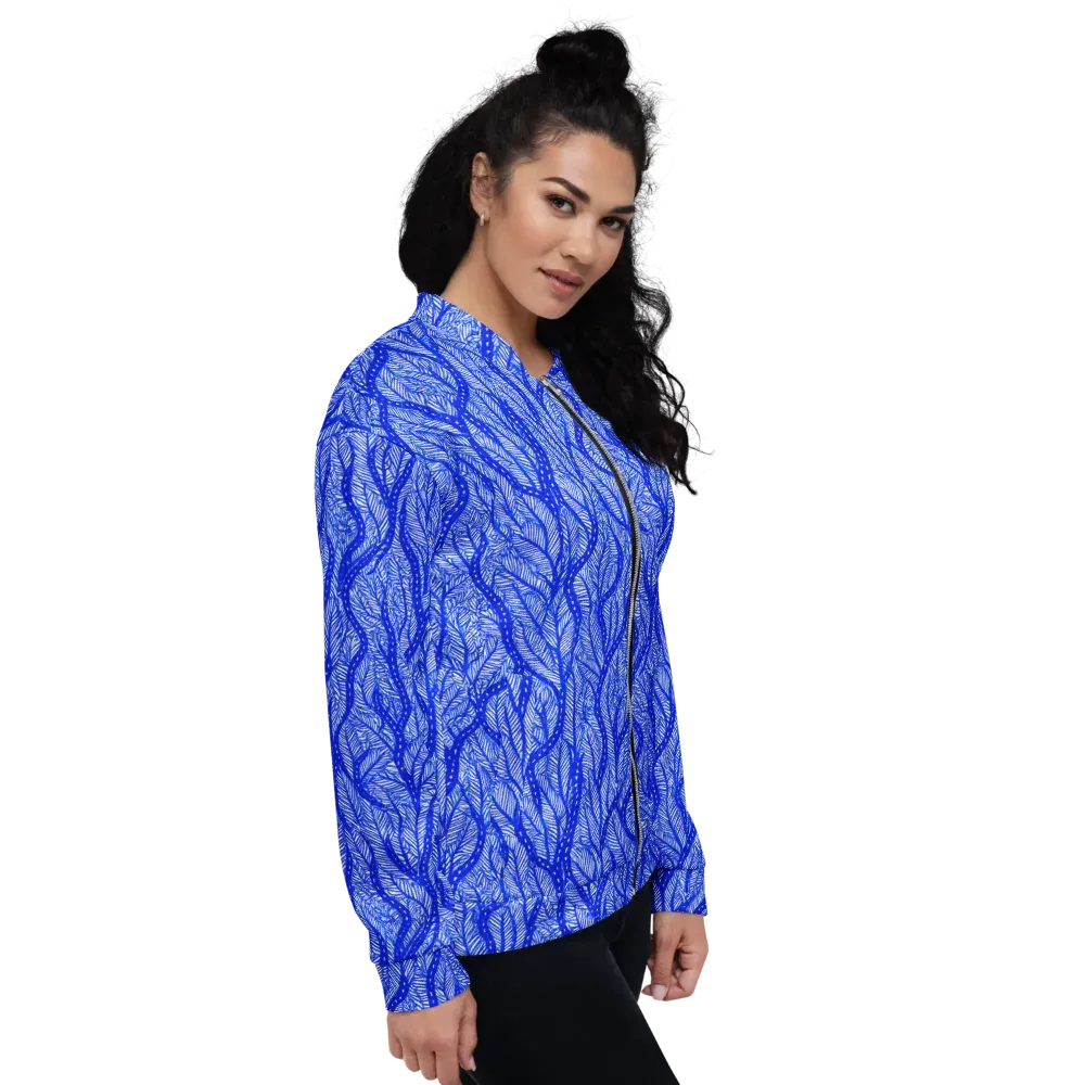 Bluevine Reverie on Bomber Jacket — Right