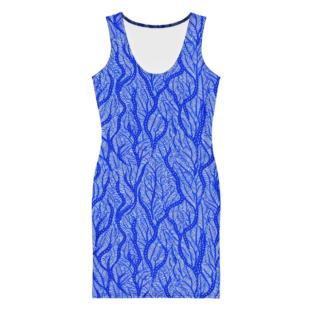 Bluevine Reverie on Bodycon Dress — Front
