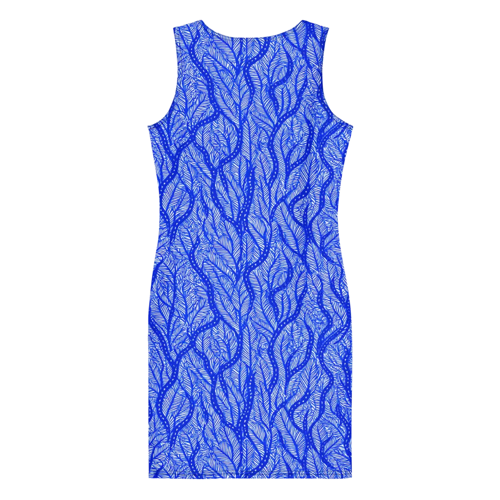Bluevine Reverie on Bodycon Dress — Back