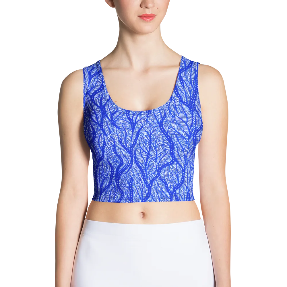 Bluevine Reverie on Crop Top — Front