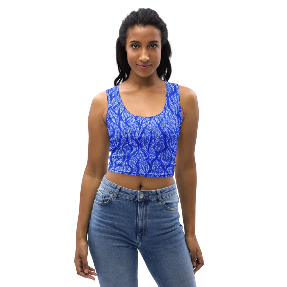 Bluevine Reverie on Crop Top — Front