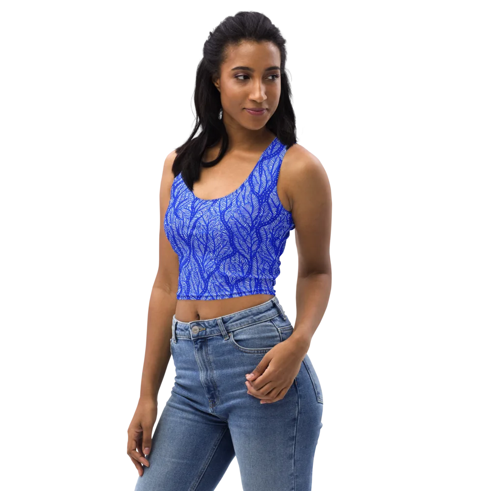 Bluevine Reverie on Crop Top — Left Front
