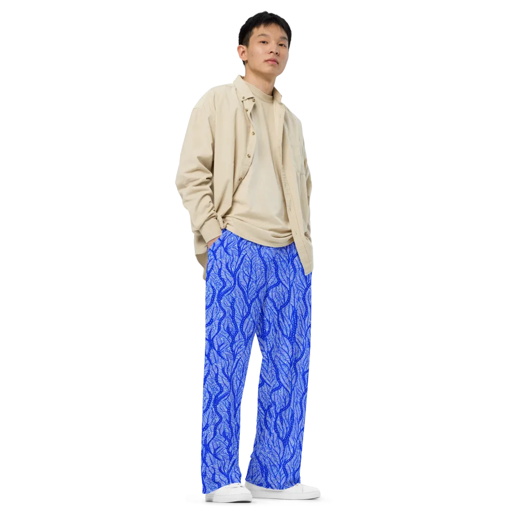 Bluevine Reverie on Wide-Leg Pants — Right Front