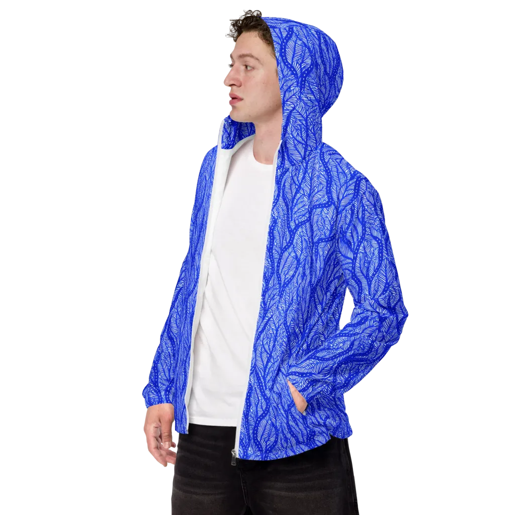 Bluevine Reverie on Men's Windbreaker — Left Front