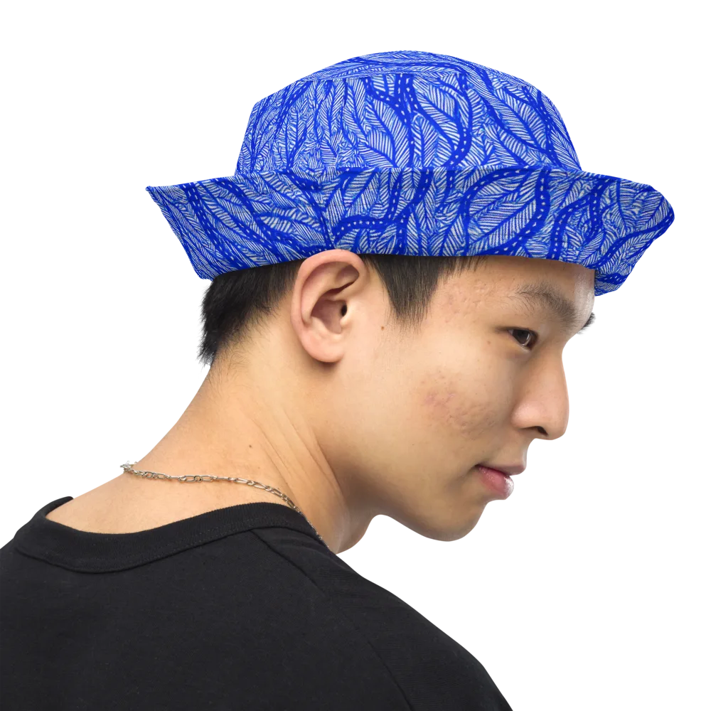 Bluevine Reverie on Reversible Bucket Hat — Right Outside