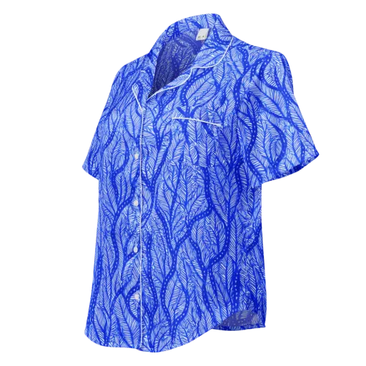 Bluevine Reverie on a Women's Short Sleeve Pajama Top
